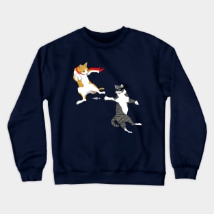 Cats fight Crewneck Sweatshirt